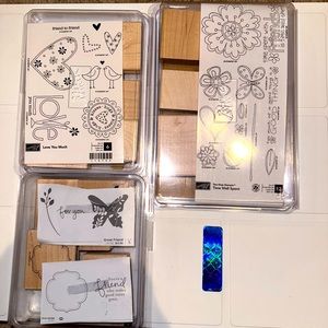 Stampin’ Up! Stamp sets, Flowers, Hearts, etc. (Lot 1)